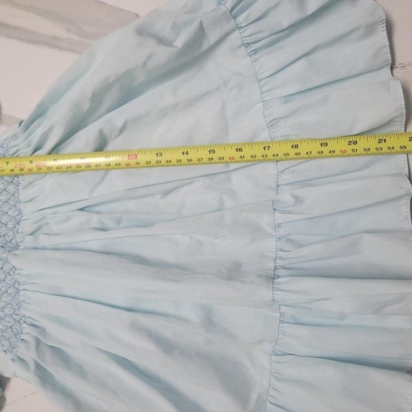 Girls vintage smocked dress with ruffles and smocking. Tagged size: 5 - Picture 4 of 5